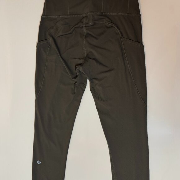Lululemon Women Fast Free Crop W6BCUS, Dark Olive, Size 4 - Picture 6 of 8